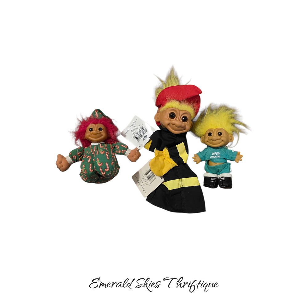 Lot‎ of 3 vintage russ troll dolls free shipping